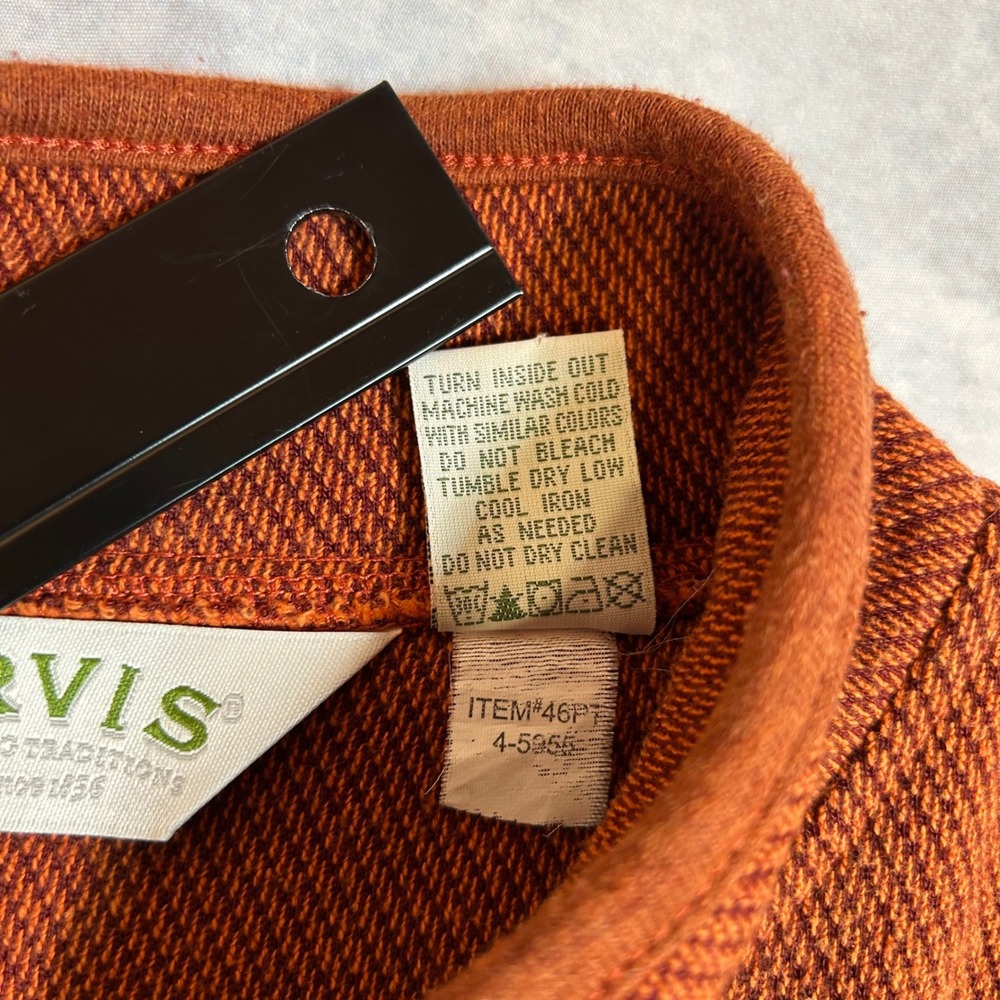 Orvis Womens Burnt Orange Textured Knit Button Cardigan Leather Elbow Patches M - Picture 4 of 11